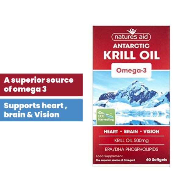 Natures Aid Super Krill Oil 500mg 60 Softgel