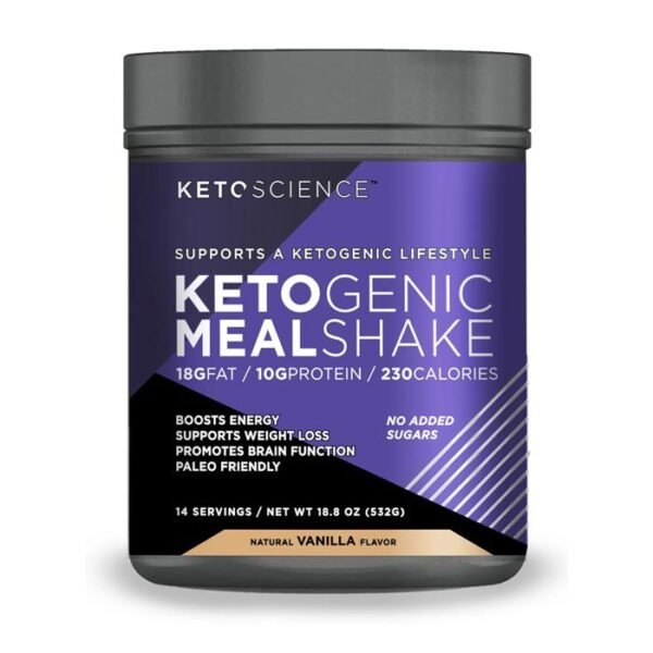 Ketoscience Ketogenic Meal Shake Natural Vanilla 14 Servings 532g