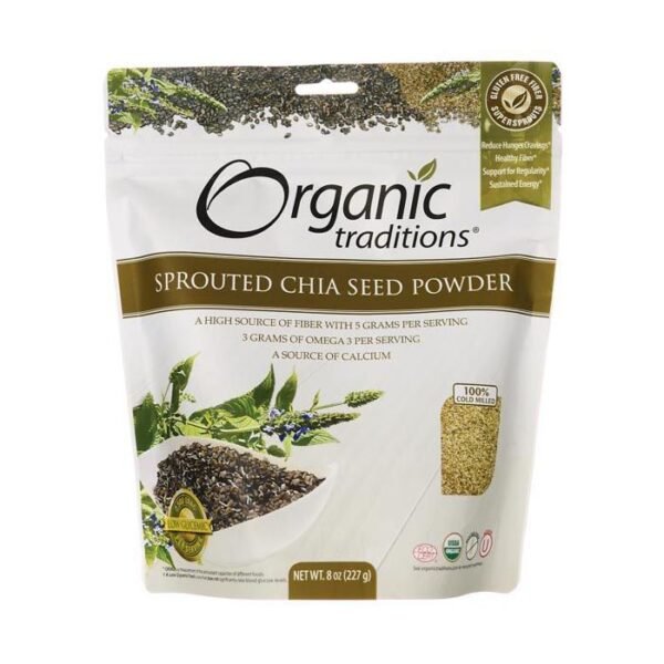 Organic Traditions Sprouted Chia Seed Powder 227 g