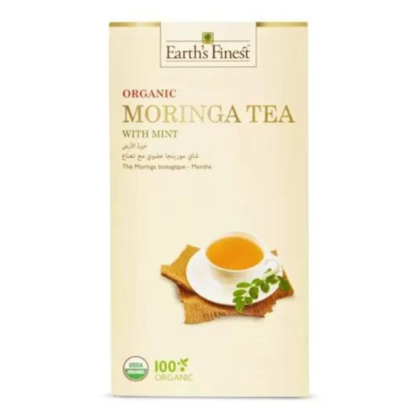 Earths Finest Organic Moringa Tea with Mint - 1.5g X 25