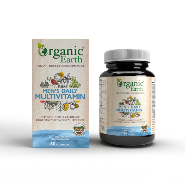Organic Earth Men?s Daily Multivitamin 60 Tablets