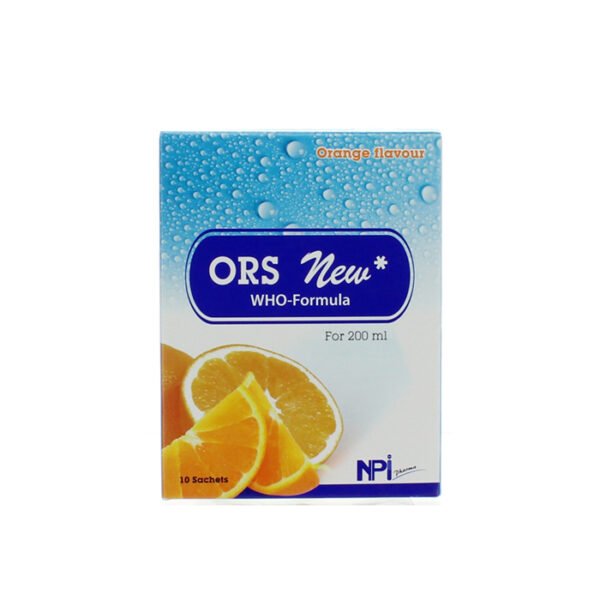 ORS New Orange Flavour Powder 10 Sachets