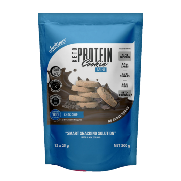 Justine's Protein Cookie Mini Chocolate Chip 25G 12s