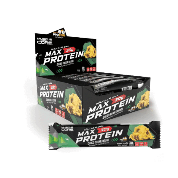 Muscle Core Max 30g Protein Bar Choco Cookie Dough 85g 12's