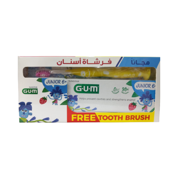 Gum Junior 6+ Toothpaste 50ml + Toothbrush Free Promo Pack