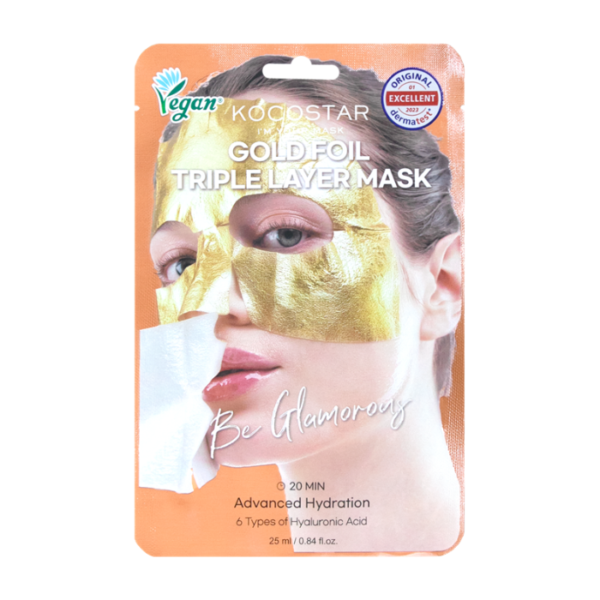 Kocostar Vegan Facial Mask Sheet Gold Foil 25ml 1s