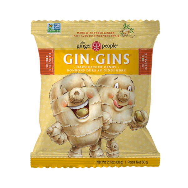 Gin Gins Hard Ginger Candy Double Strength 2.1oz