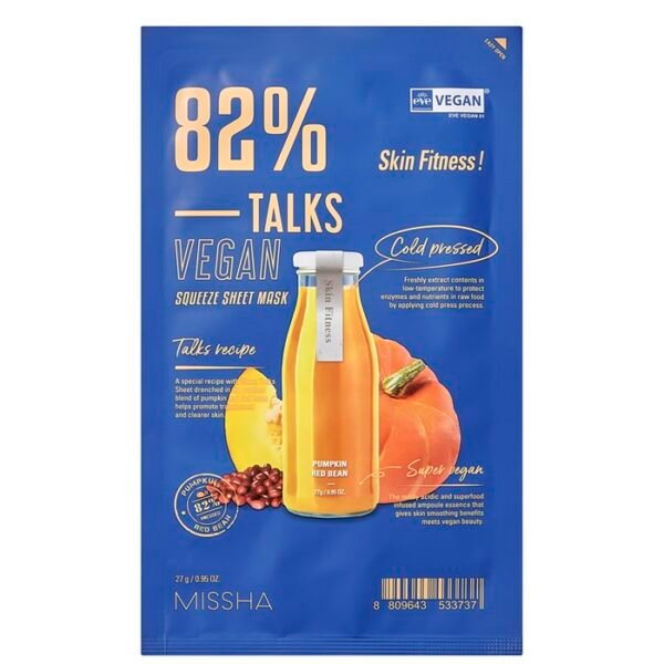 Missha Talks Vegan Squeeze Sheet Mask Skin Fitness 27g