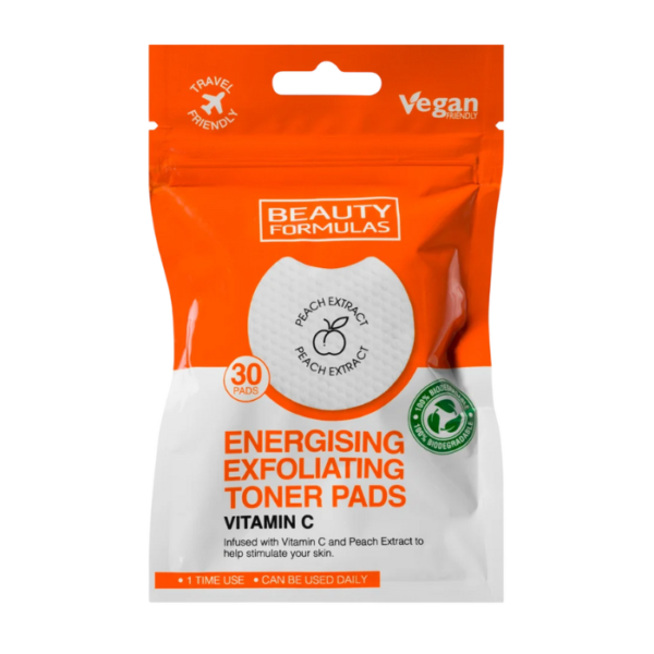 Beauty Formulas Energising Exfoliating Toner Pad 30s