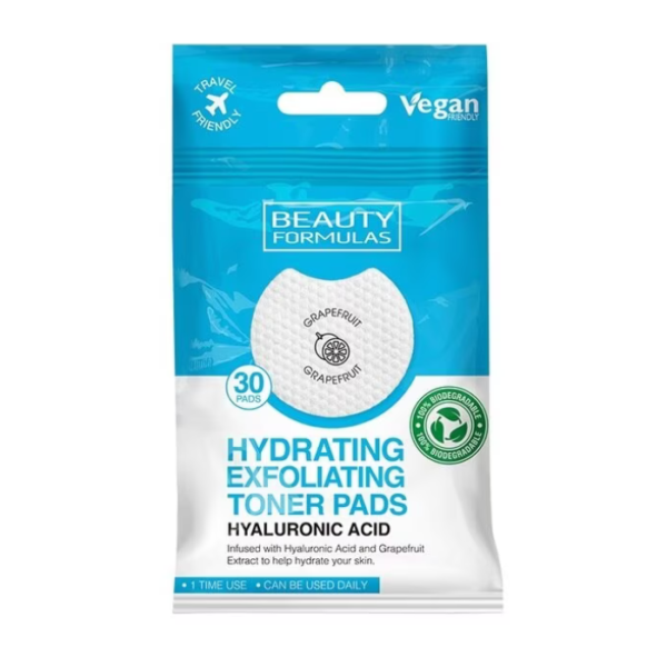 Beauty Formulas Hydrating Exfoliating Toner Pad 30s