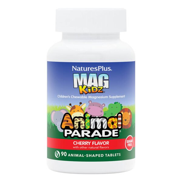 Natures Plus Animal Parade Magnesium Kidz Chewable Cherry 90 Tablets