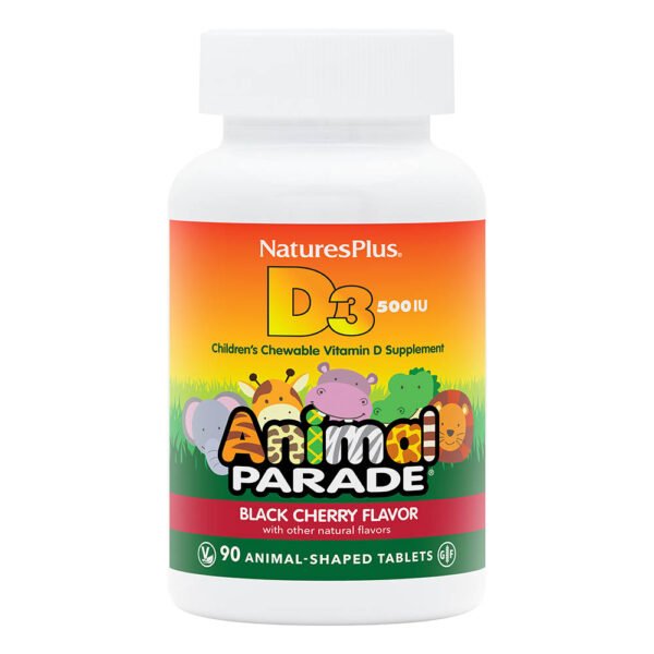 Natures Plus Animal Parade Vitamin D3 500 IU Chewable 90's