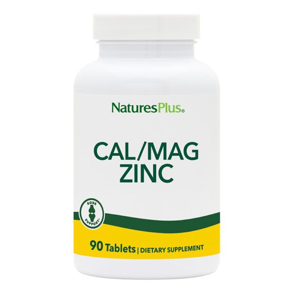 Natures Plus Calcium Magnesium Zinc 1000 500 75mg Amino Acid Chelate 90's
