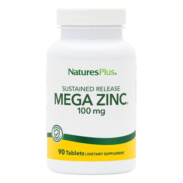 Natures Plus Mega Zinc 100 mg Sustained Release 90 Tablets