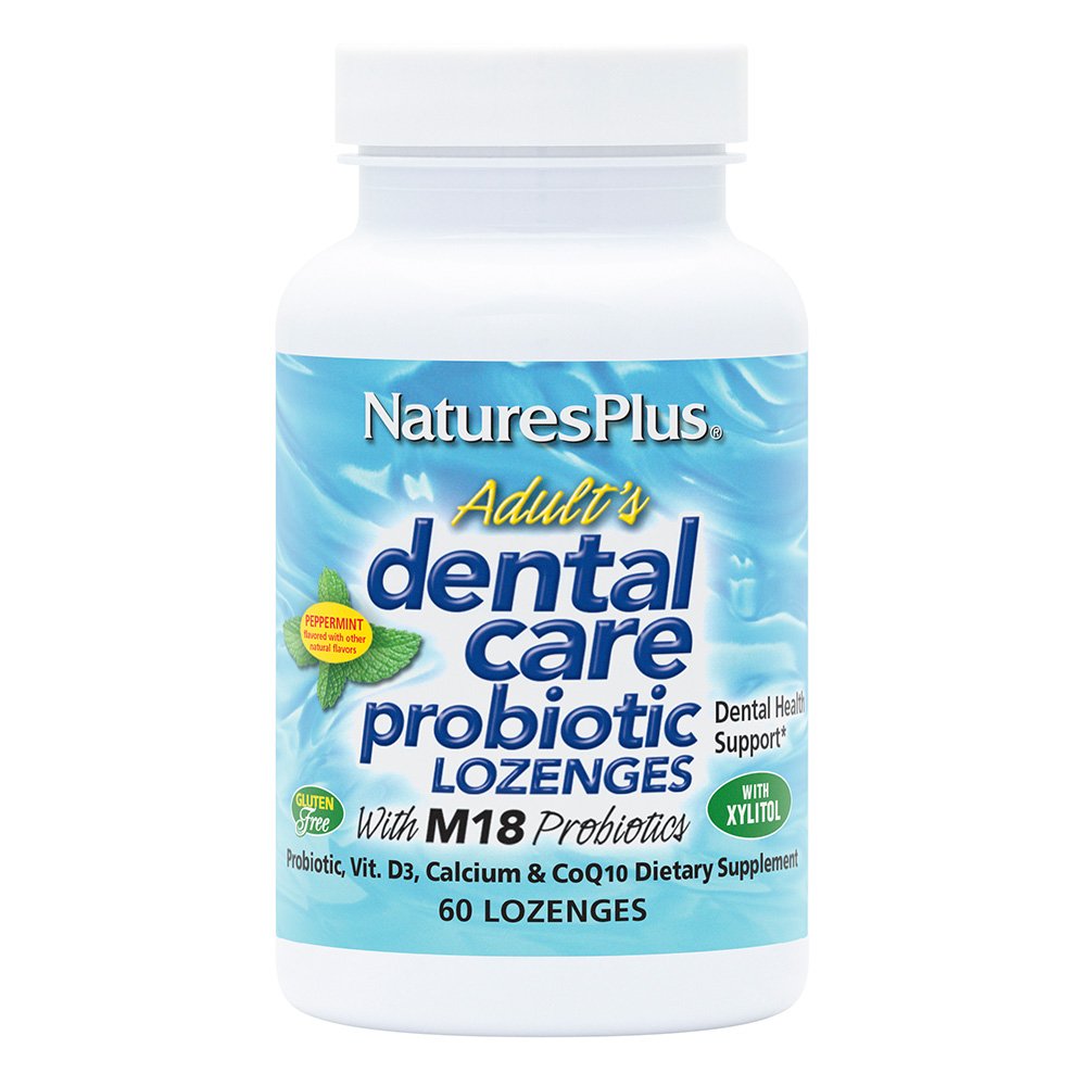 Natures Plus Adults Dental Care Probiotic Lozenges 60's