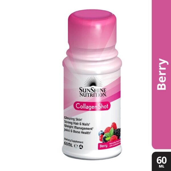 Sunshine Nutrition Collagen Shots Berry 60ml - Box Of 12 pieces